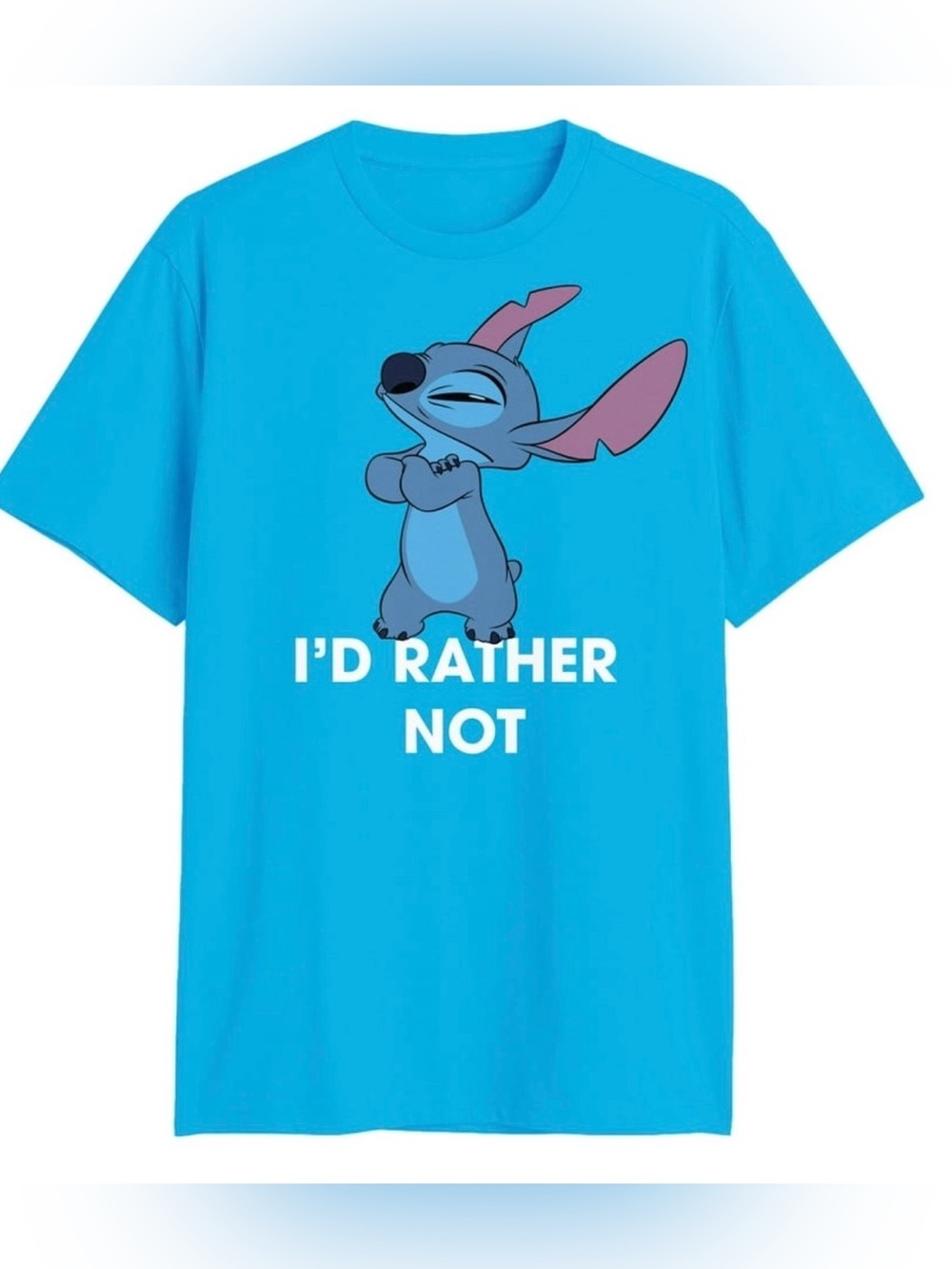Lilo & Stitch Mens & Big Men's I'd Rather Not Graphic Tee Shirt